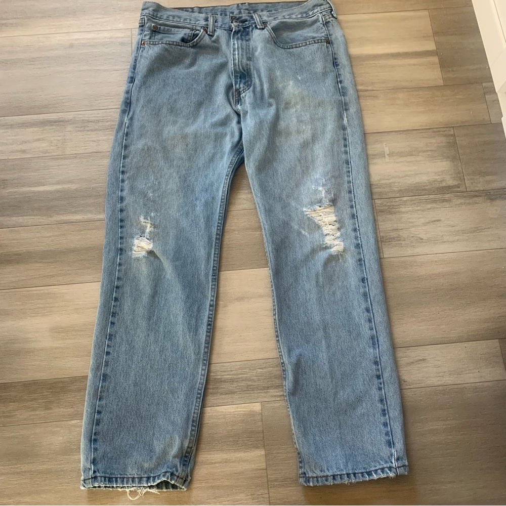 Levi's Classic Light Blue Distressed Men's Jeans 34x30 CA00342 WPL 423